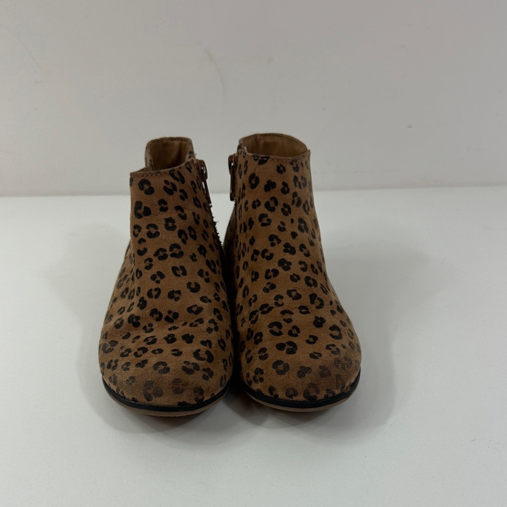 Leopard Print Children’s Ankle Boots - Tan Size 13 casual dressy cute animal - Picture 6 of 15